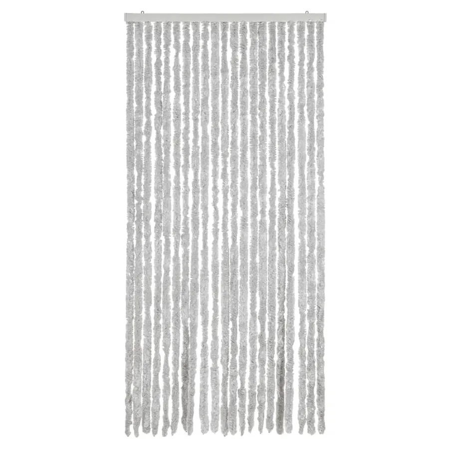 Rideau anti-mouches gris 90x200 cm chenille - 3