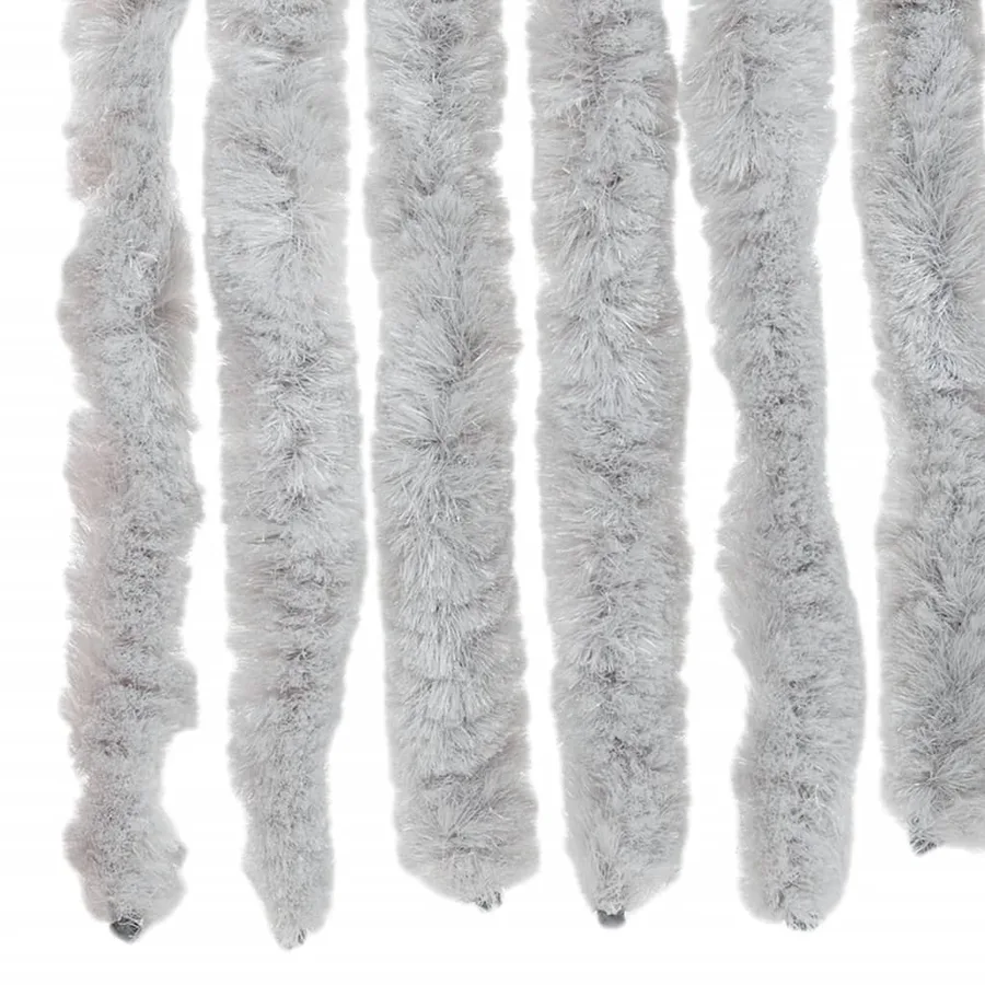 Rideau anti-mouches gris 90x200 cm chenille - 5