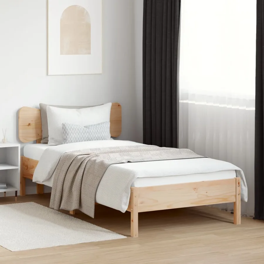 Tête de lit 90 cm bois massif de pin - 3