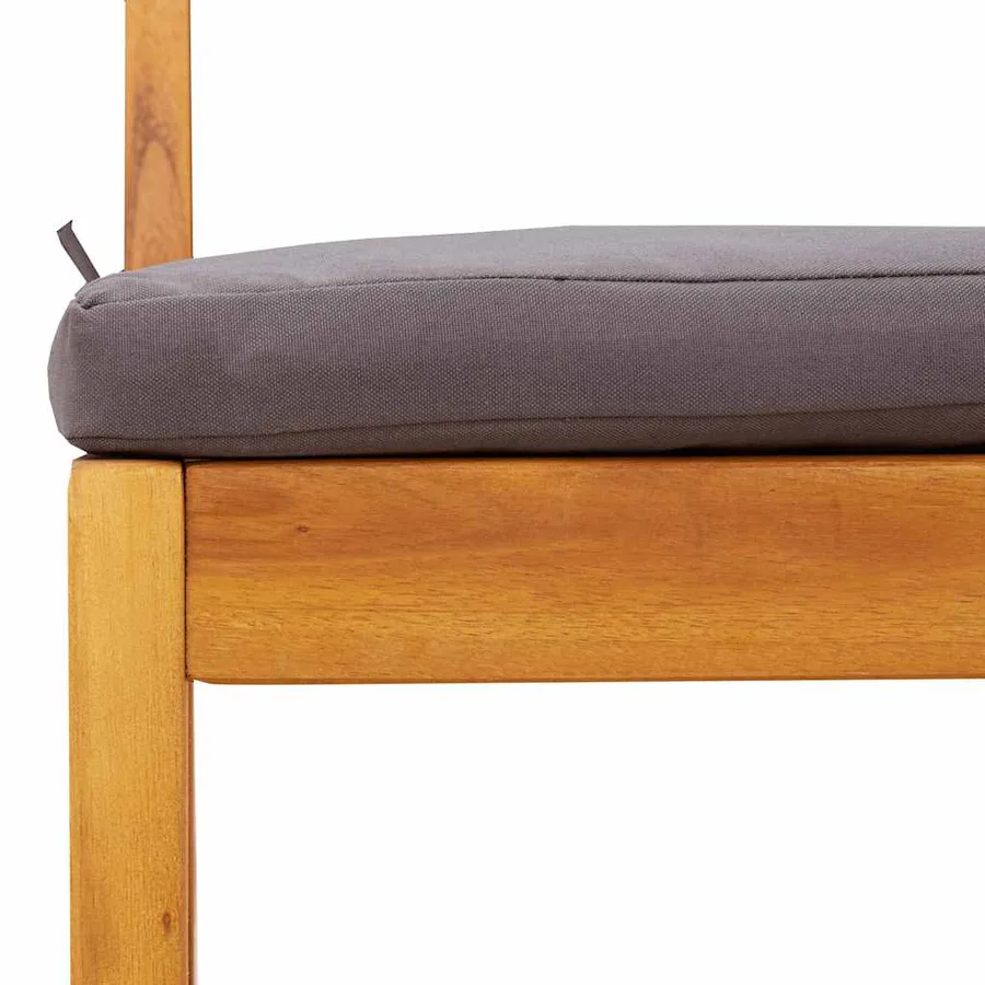 Ensemble de balcon avec coussins 3 pcs bois massif d'acacia - 11