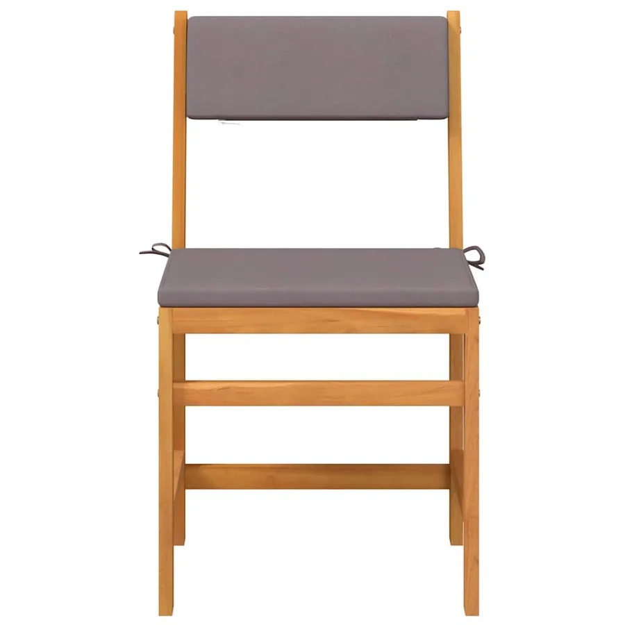Ensemble de balcon avec coussins 3 pcs bois massif d'acacia - 4