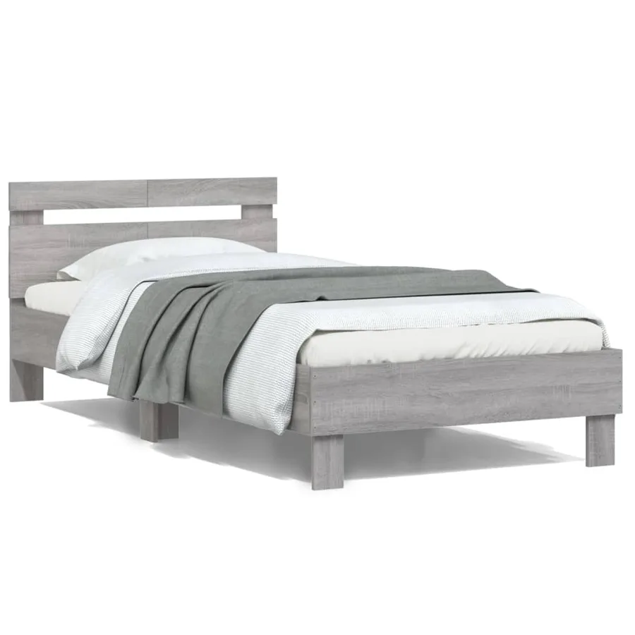 Cadre de lit sans matelas avec tête de lit 100x200 cm - 2