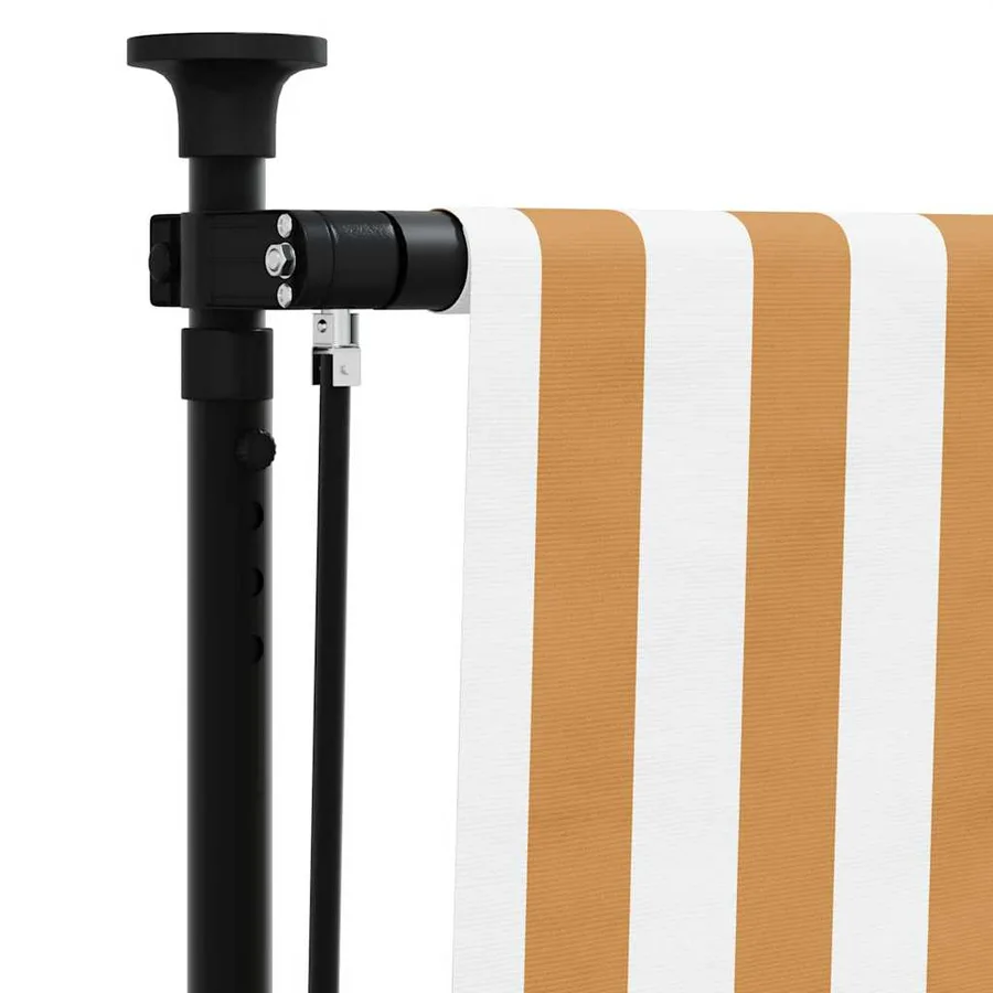 Store roulant d'extérieur orange et blanc 100x270cm tissu acier - 7