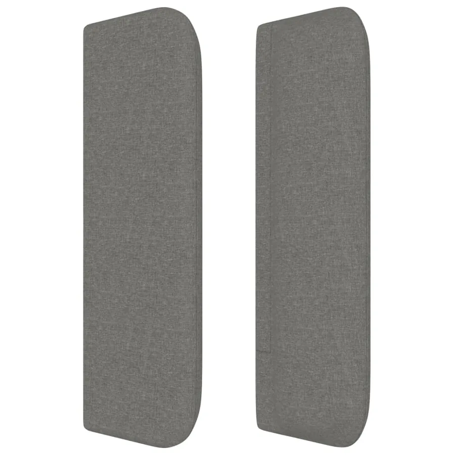 Tête de lit avec oreilles Gris foncé 103x16x78/88 cm Tissu - 4