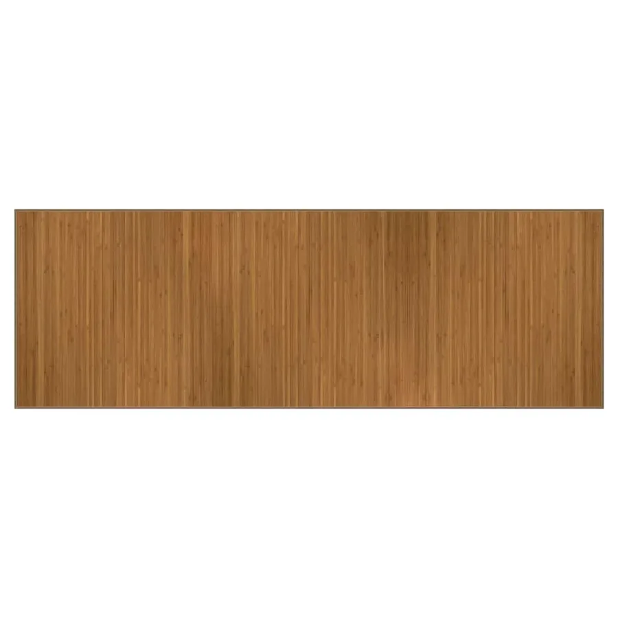 Tapis rectangulaire marron 100x300 cm bambou - 2