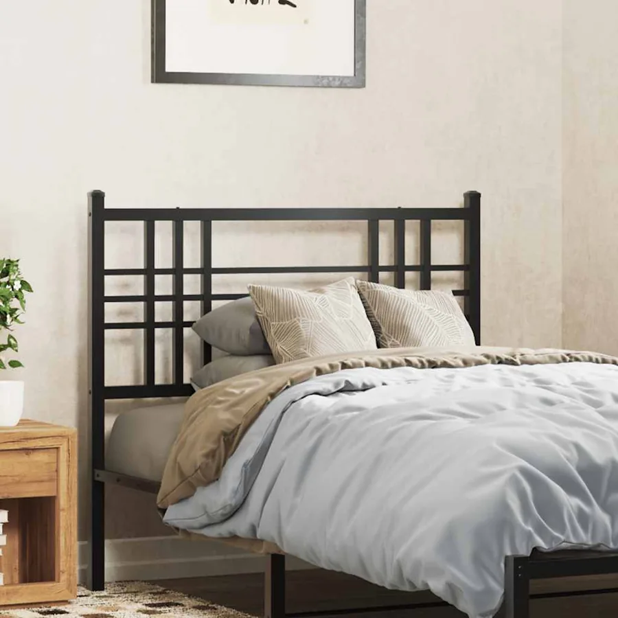 Tête de lit de remplacement métal noir 100 cm