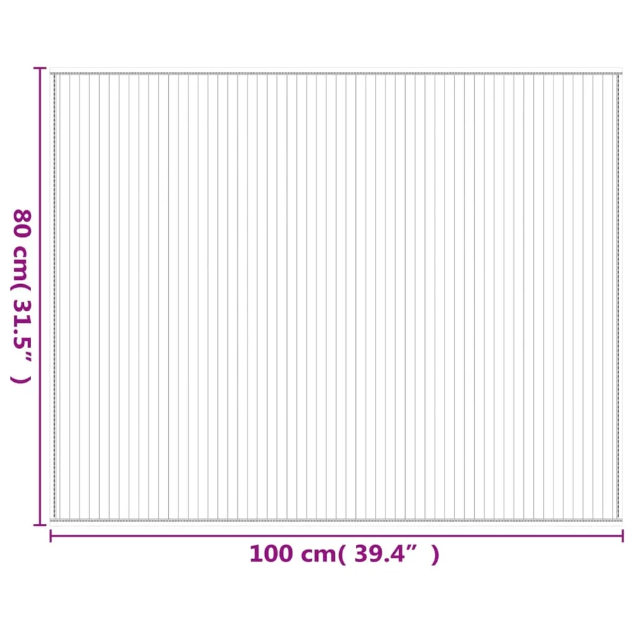 Tapis rectangulaire gris 80x100 cm bambou - 8