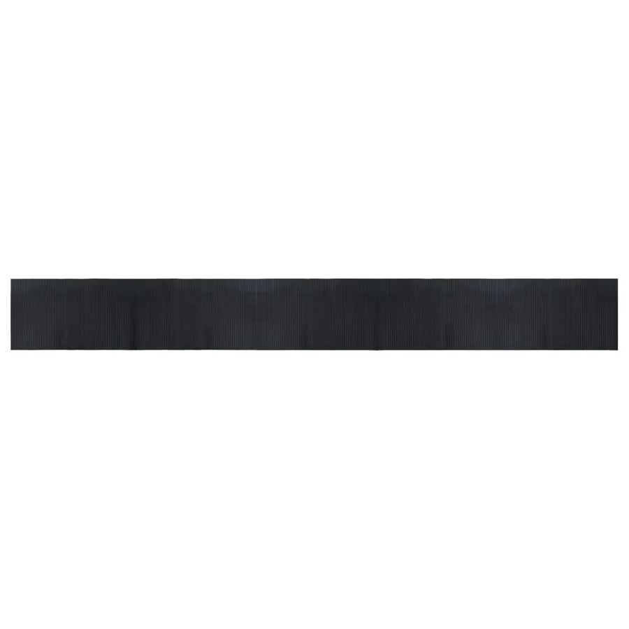 Tapis rectangulaire noir 60x500 cm bambou - 2