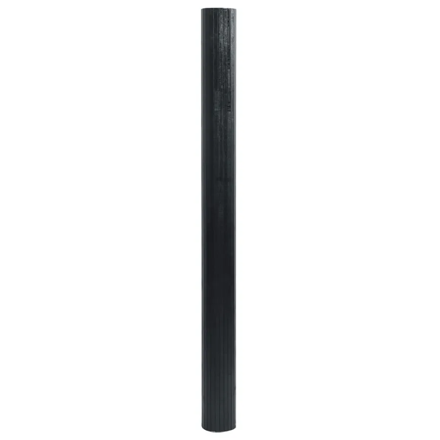 Tapis rectangulaire noir 60x500 cm bambou - 3
