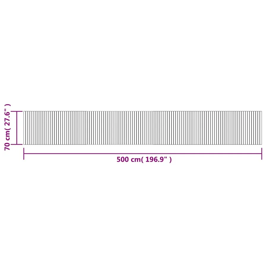 Tapis rectangulaire marron 70x500 cm bambou - 8