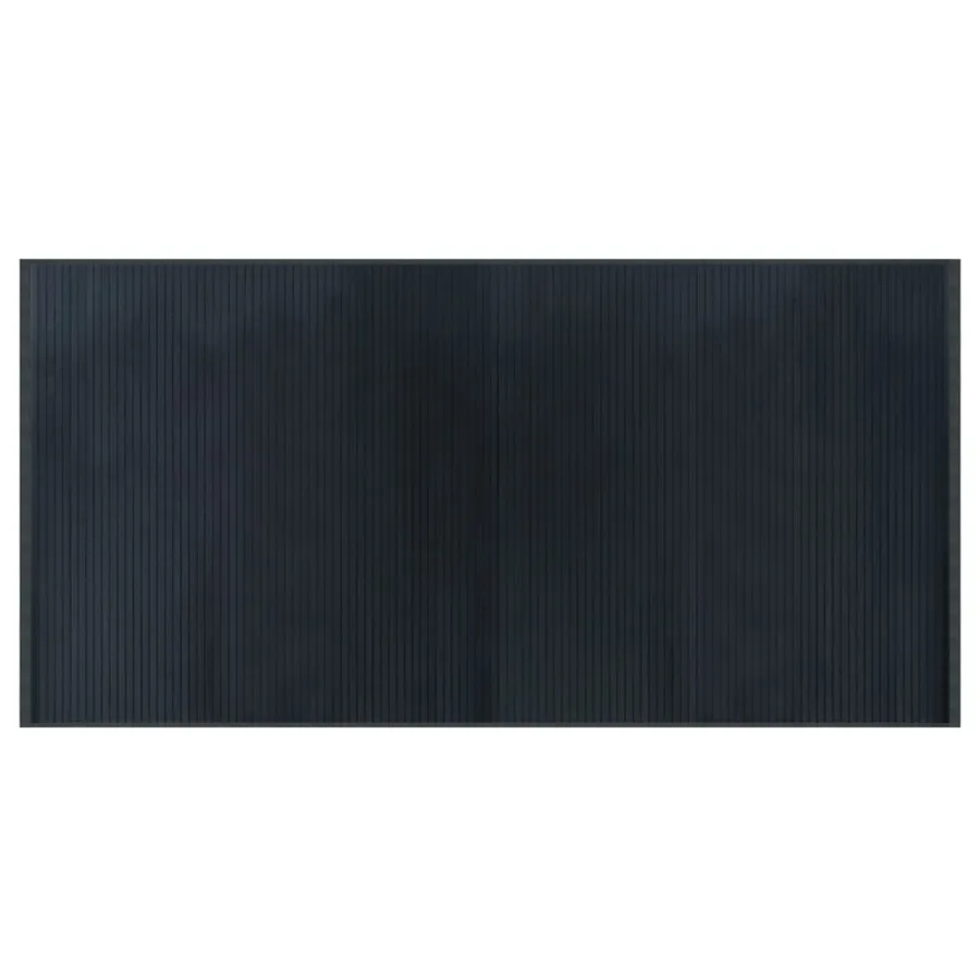 Tapis rectangulaire gris 100x200 cm bambou - 2