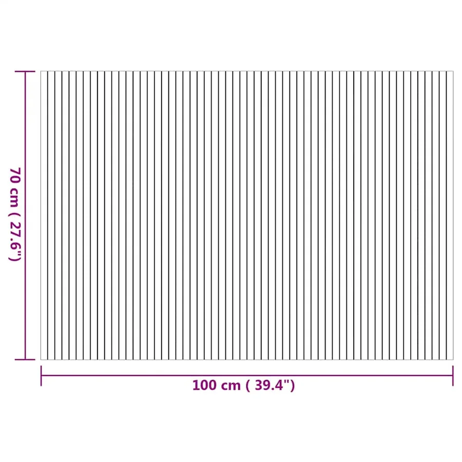 Tapis rectangulaire naturel 70x200 cm bambou - 8
