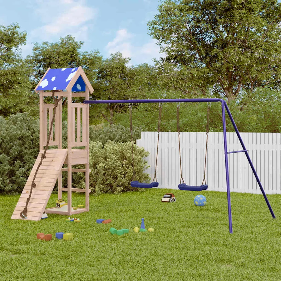 Aire de jeux d'extérieur bois de pin massif