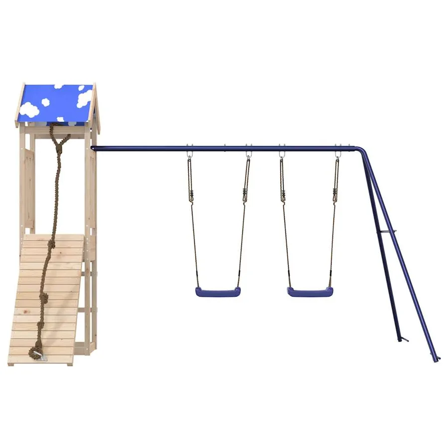 Aire de jeux d'extérieur bois de pin massif - 3