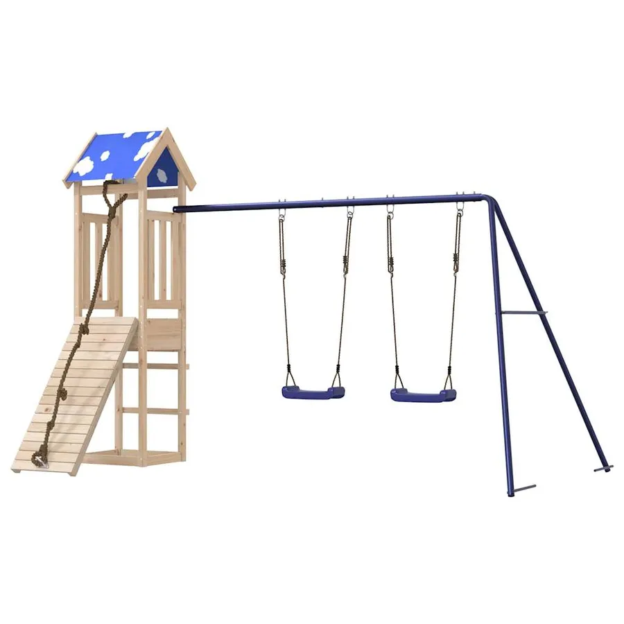 Aire de jeux d'extérieur bois de pin massif - 4