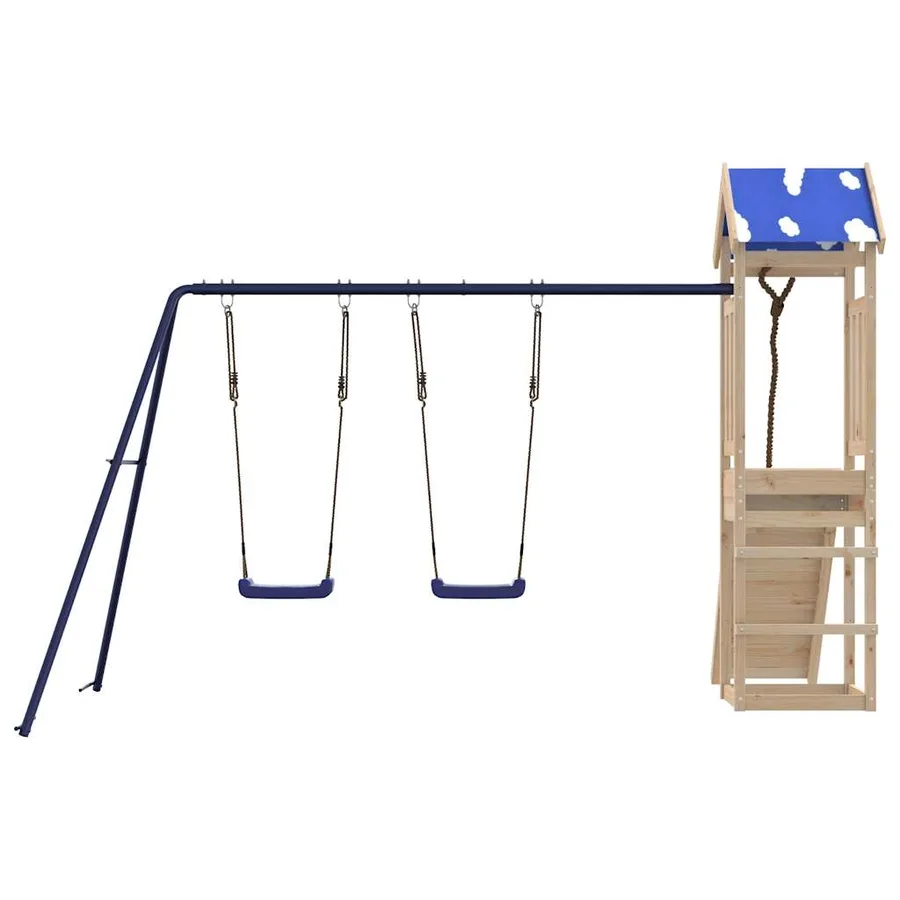 Aire de jeux d'extérieur bois de pin massif - 7