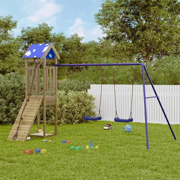 Aire de jeux d'extérieur bois de pin imprégné