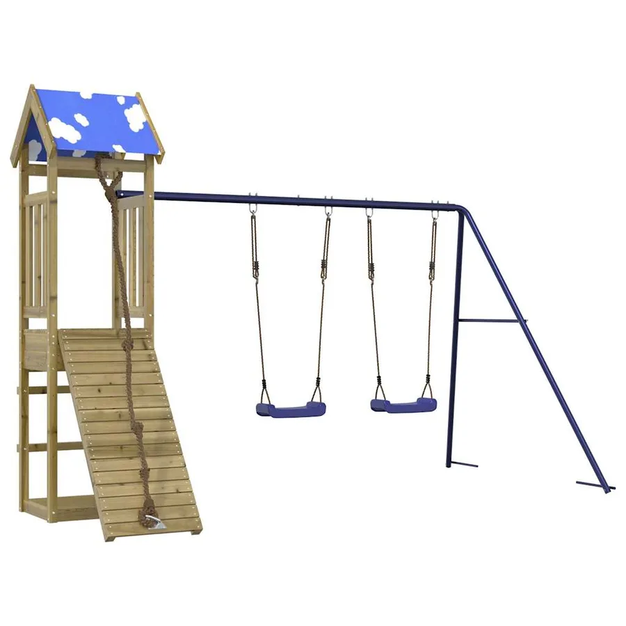 Aire de jeux d'extérieur bois de pin imprégné - 2