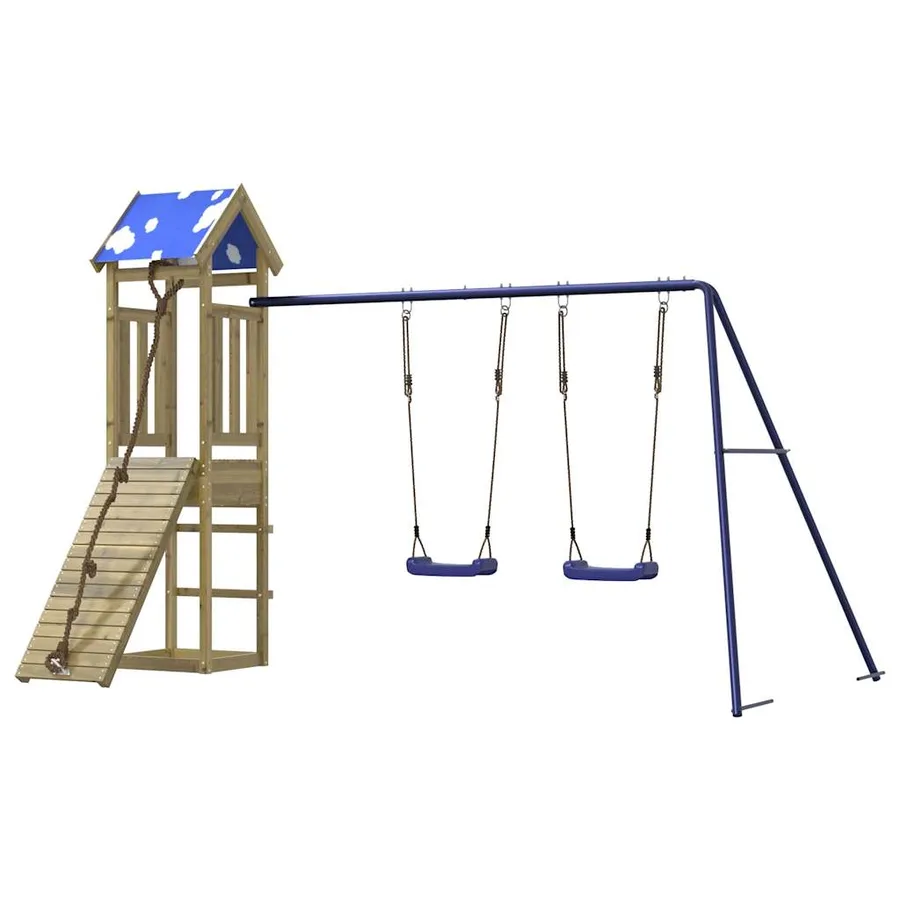 Aire de jeux d'extérieur bois de pin imprégné - 4