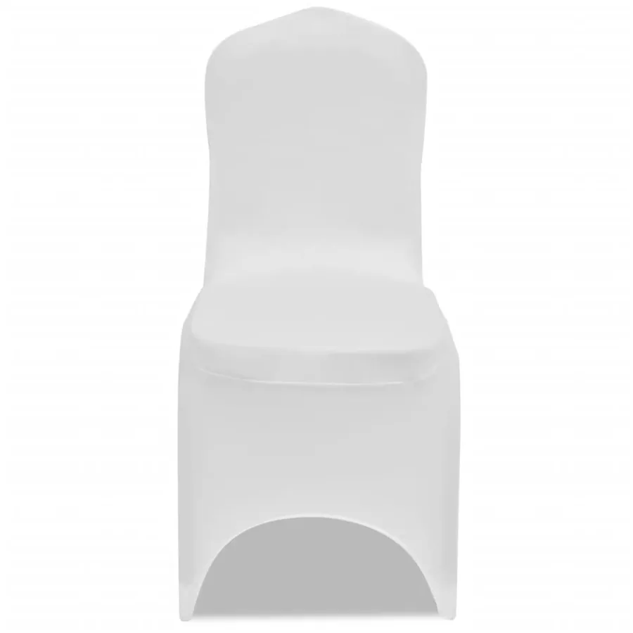 Housse blanche extensible pour chaise 6 pièces - 3