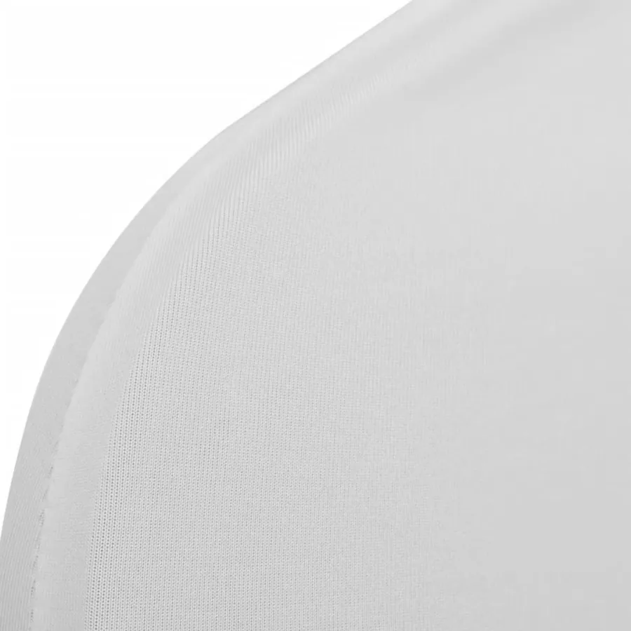 Housse blanche extensible pour chaise 6 pièces - 7
