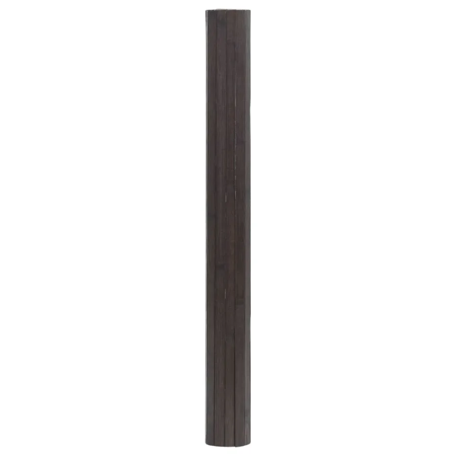 Tapis rectangulaire marron foncé 100x300 cm bambou - 3