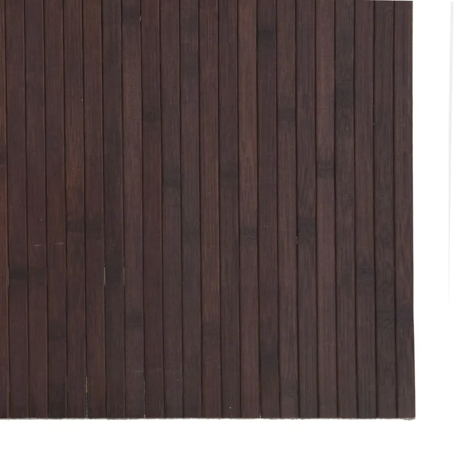 Tapis rectangulaire marron foncé 80x300 cm bambou - 6