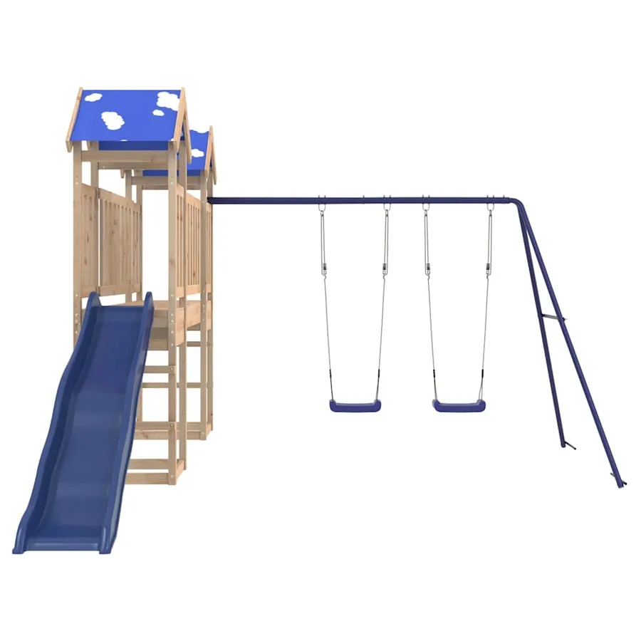 Aire de jeux d'extérieur bois de pin massif - 4