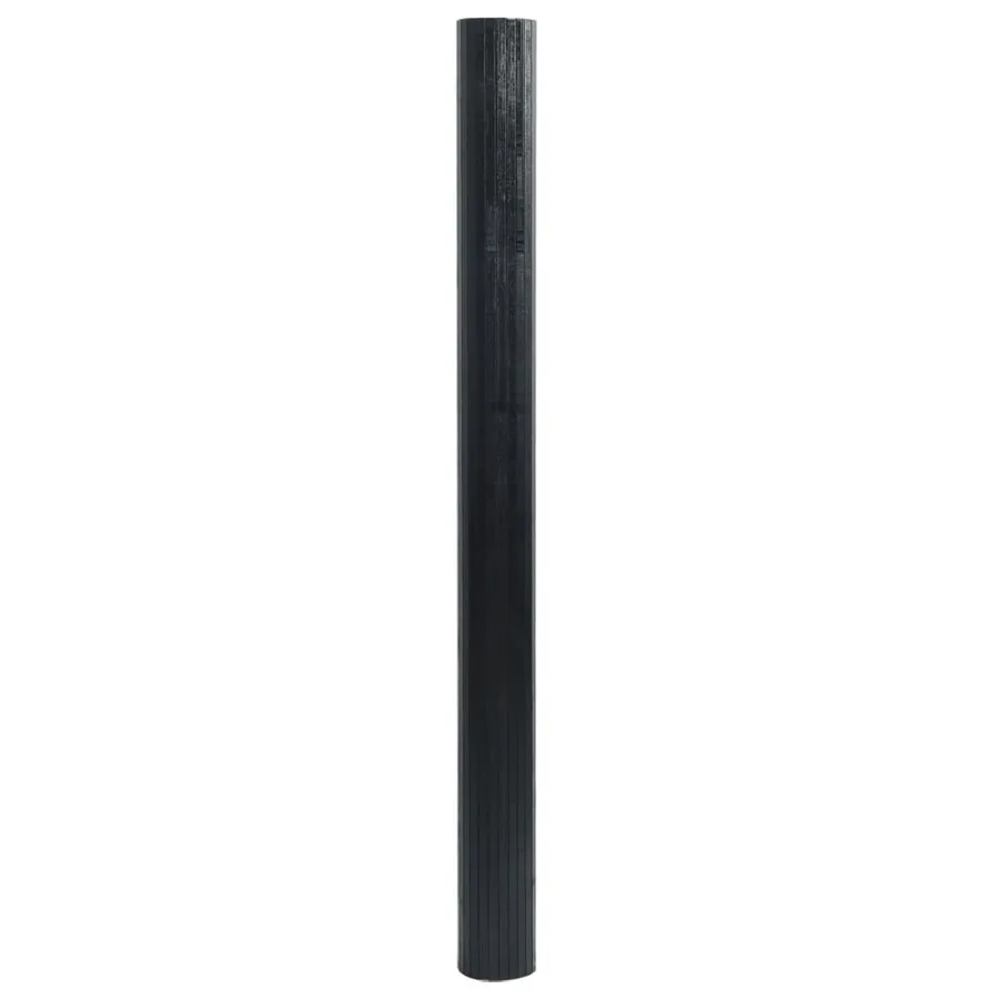 Tapis rectangulaire noir 60x400 cm bambou - 3