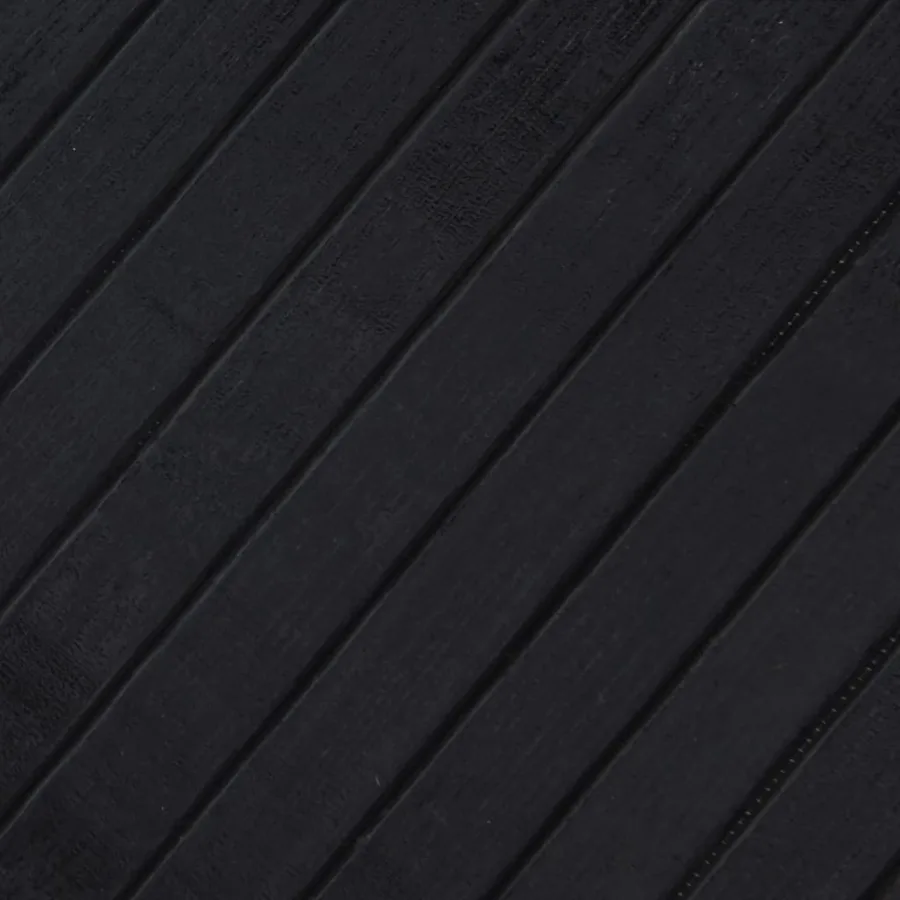 Tapis rectangulaire noir 60x400 cm bambou - 7