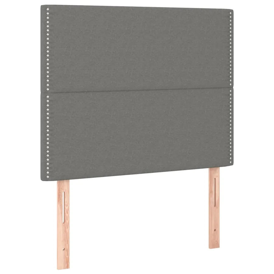 Sommier à lattes de lit avec matelas et LED Gris foncé 90x190cm - 7