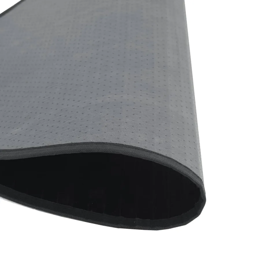 Tapis rond noir 100 cm bambou - 5