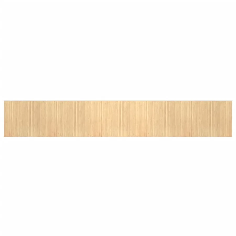 Tapis rectangulaire naturel clair 80x1000 cm bambou - 2
