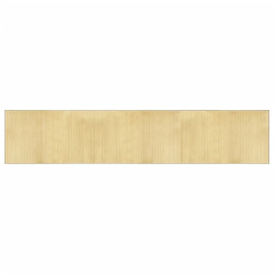 Tapis rectangulaire naturel clair 60x300 cm bambou - 2