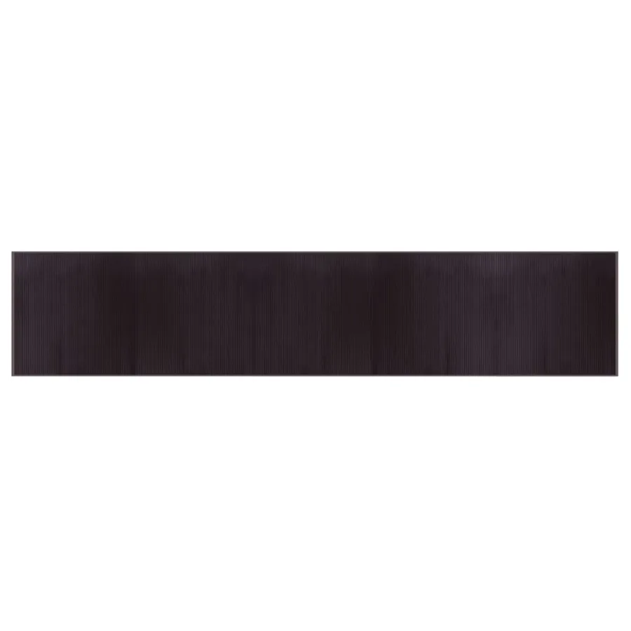 Tapis rectangulaire marron foncé 100x500 cm bambou - 2