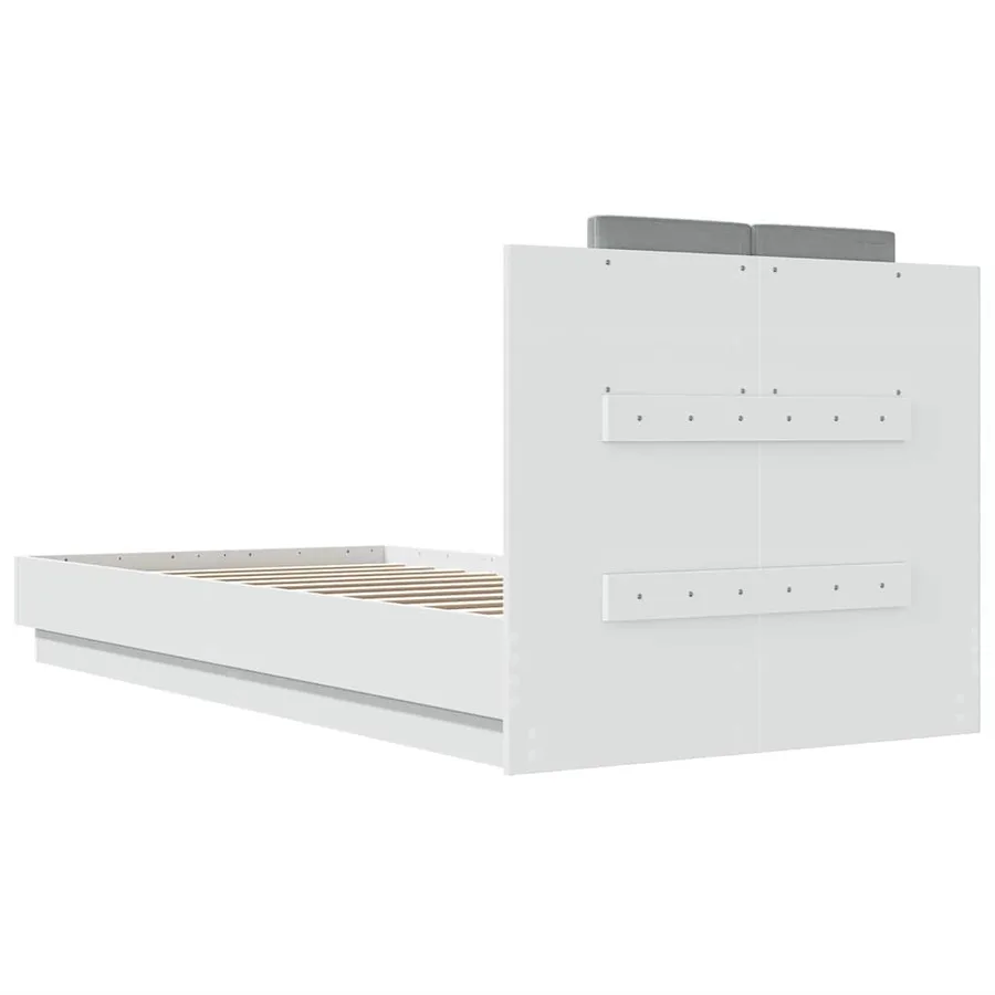Cadre de lit sans matelas blanc 90x200 cm - 6