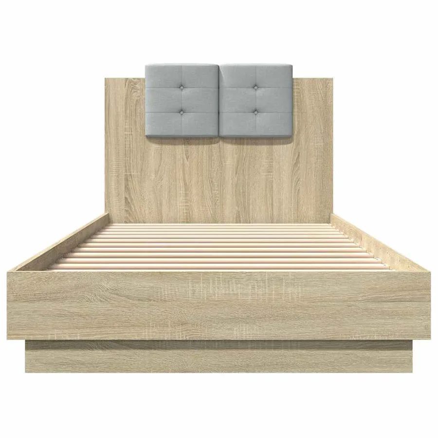 Cadre de lit sans matelas chêne sonoma 90x200 cm - 4