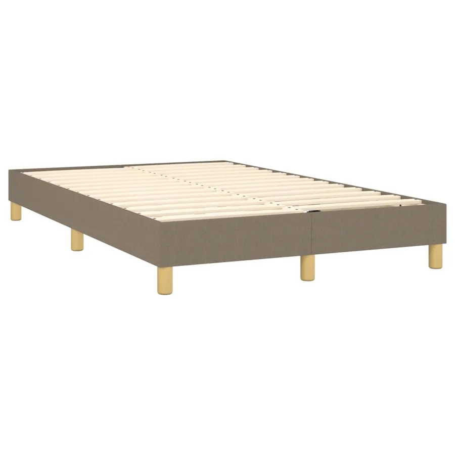 Sommier à lattes de lit matelas et LED taupe 120x190 cm tissu - 7