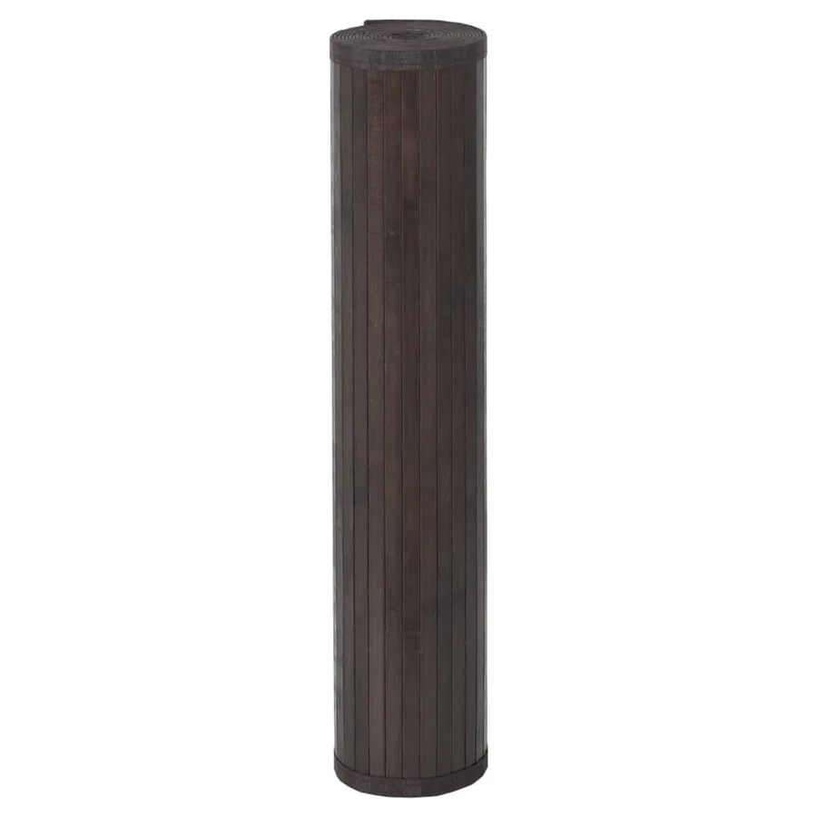 Tapis rectangulaire marron foncé 100x1000 cm bambou - 3