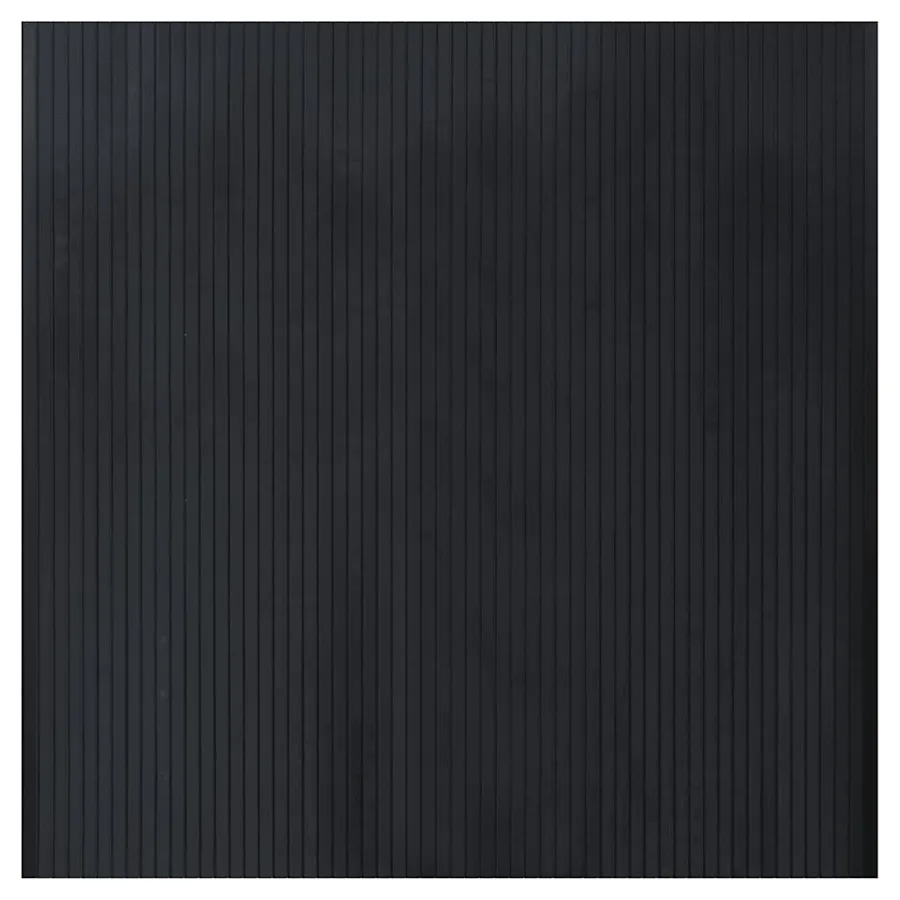 Tapis rectangulaire noir 100x100 cm bambou - 2