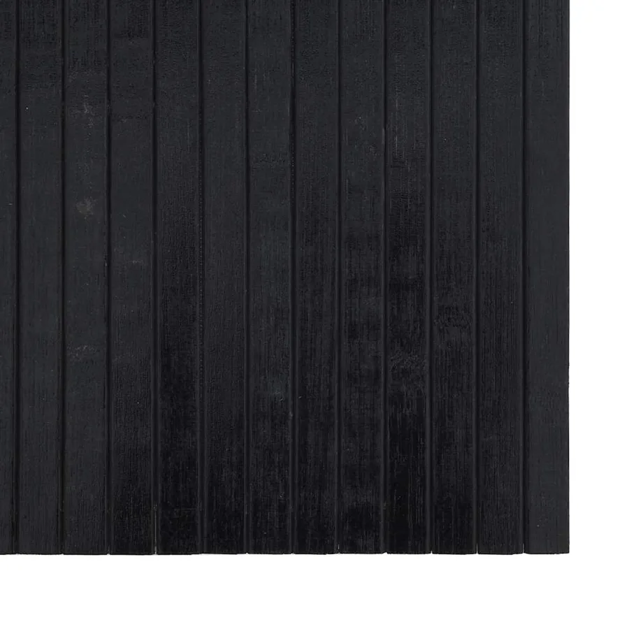 Tapis rectangulaire noir 100x100 cm bambou - 6