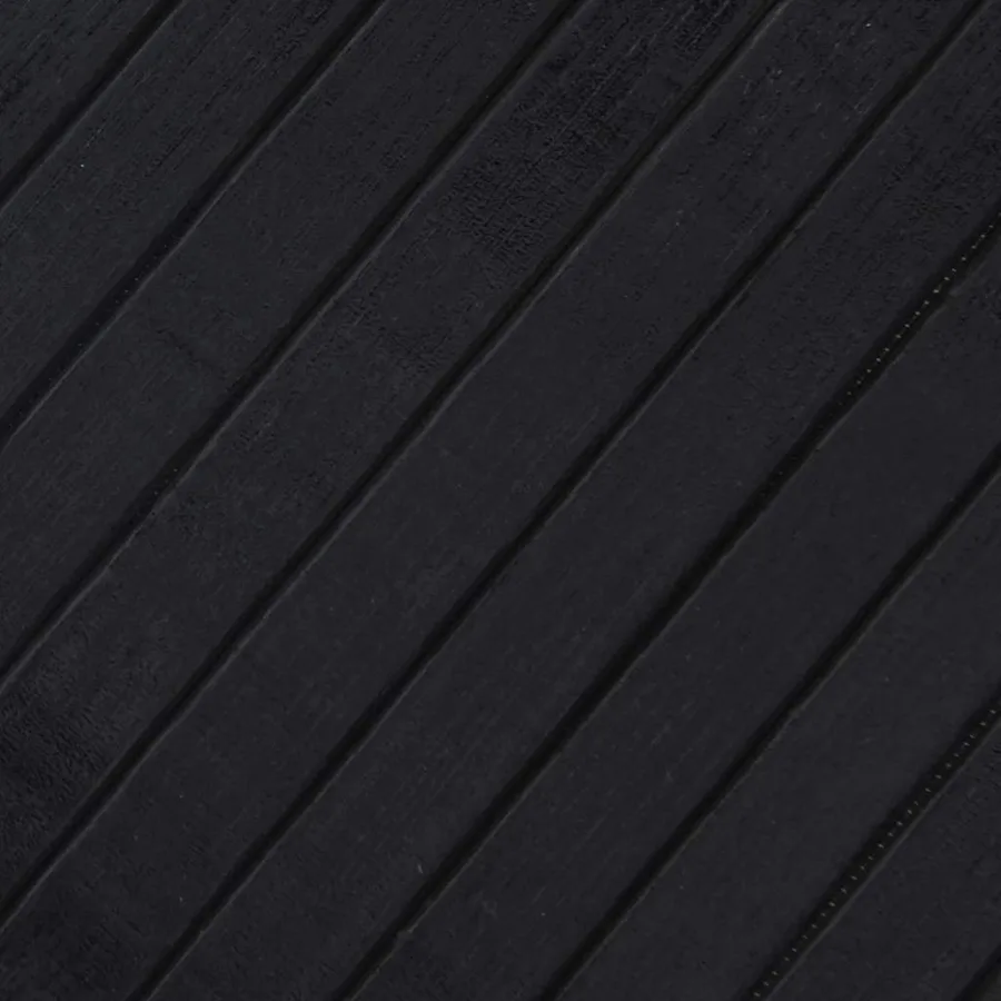 Tapis rectangulaire noir 100x100 cm bambou - 7