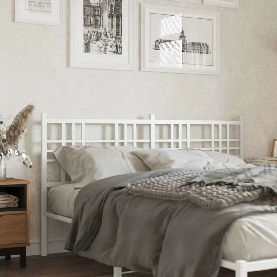 Tête de lit de remplacement métal blanc 160 cm