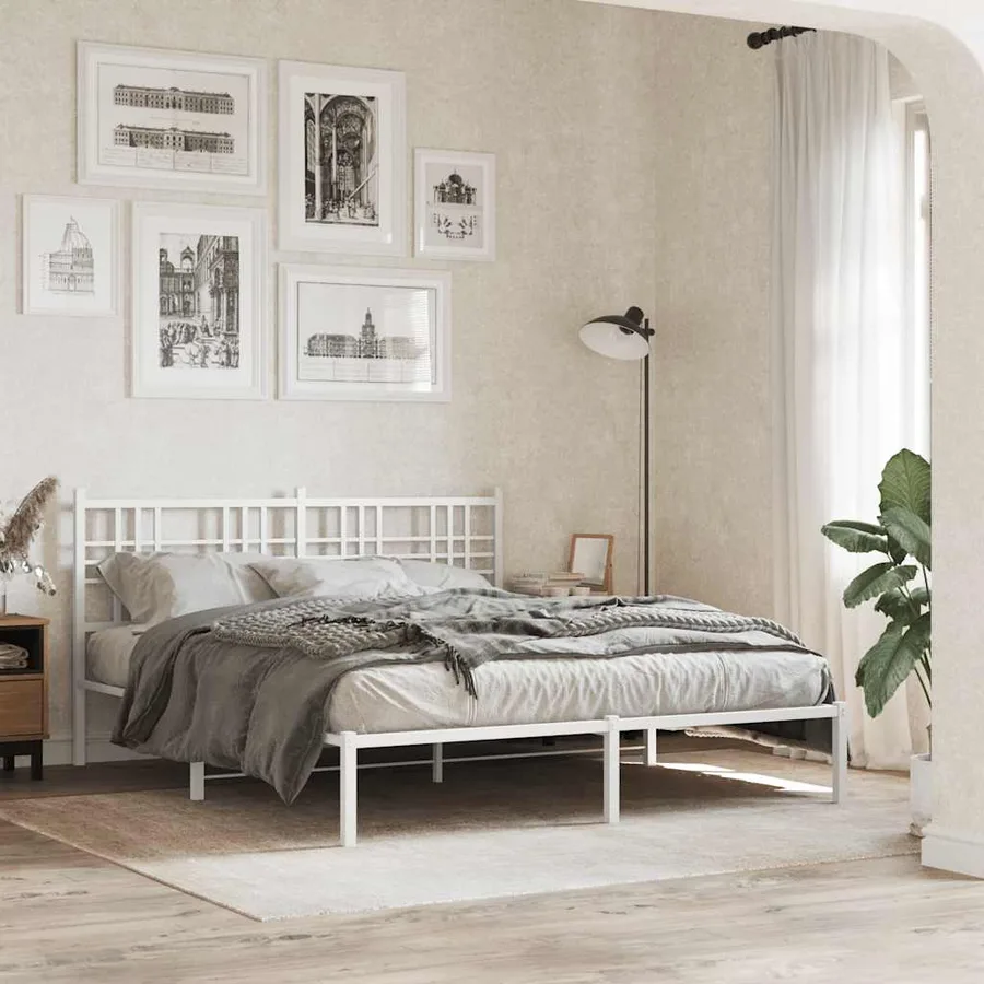 Tête de lit de remplacement métal blanc 160 cm - 3