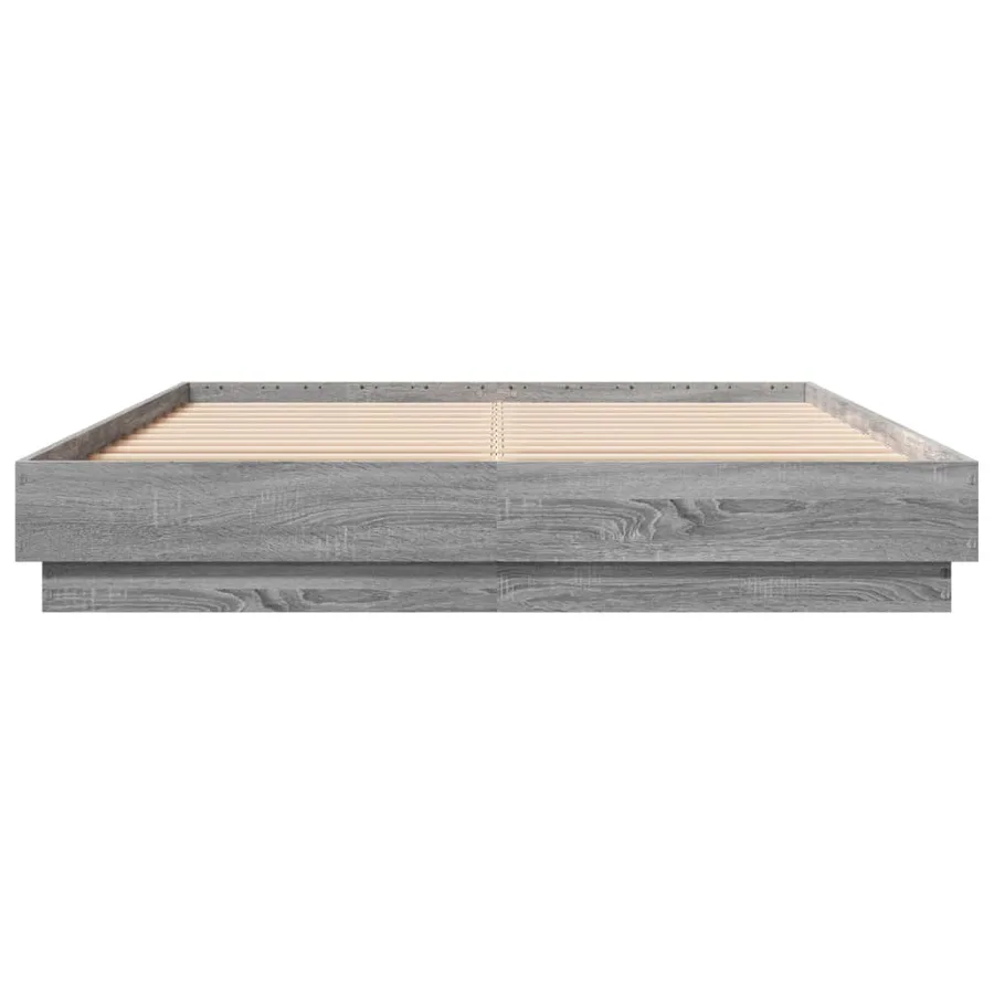 Cadre de lit sans matelas sonoma gris 160x200 cm - 4