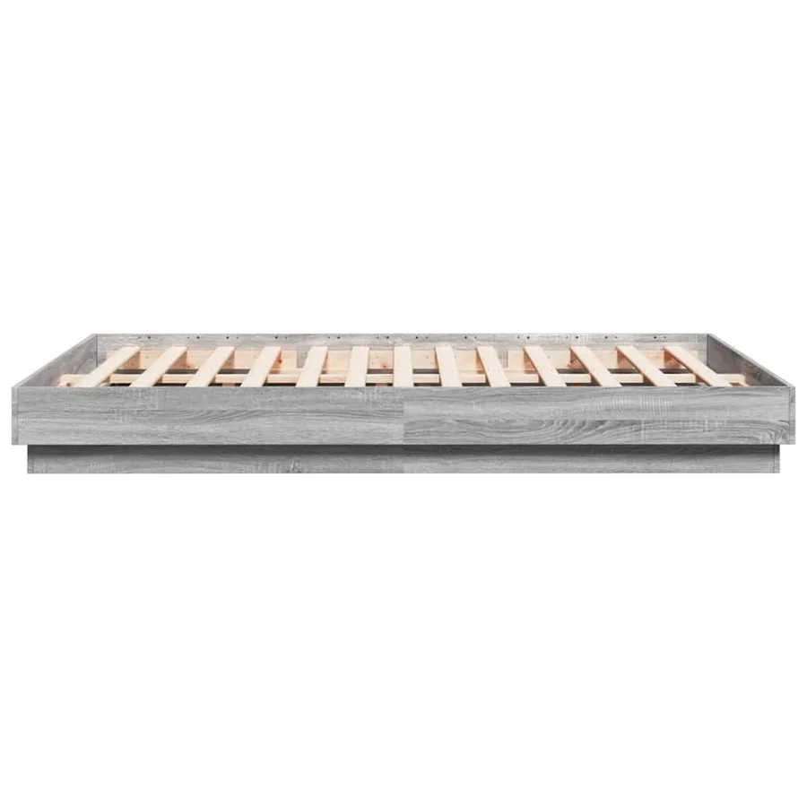 Cadre de lit sans matelas sonoma gris 160x200 cm - 5