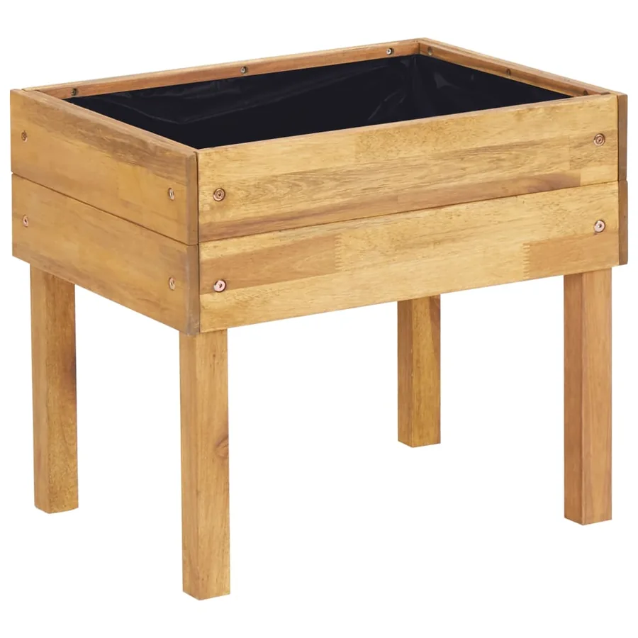Jardinière surélevée 50x40x45 cm Bois massif d'acacia - 2