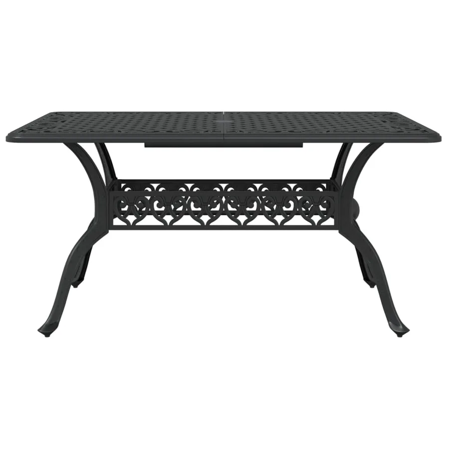 Ensemble à manger de jardin 5 pcs noir aluminium coulé - 4