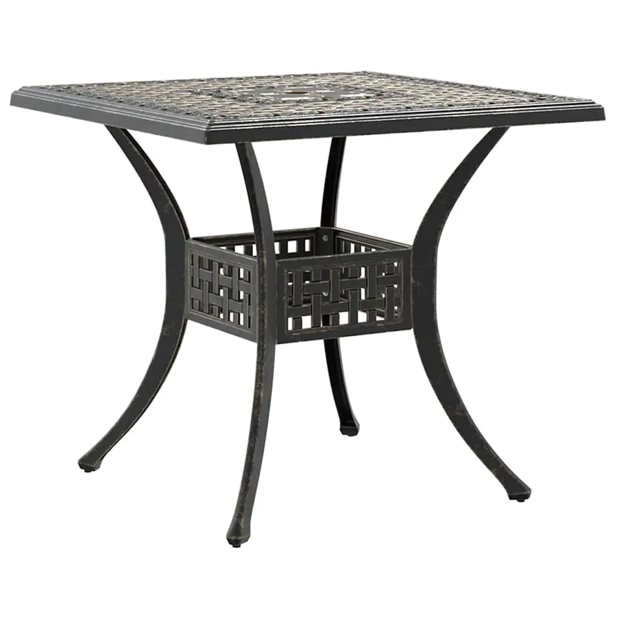 Ensemble manger de jardin 5 pcs bronze aluminium coulé - 3