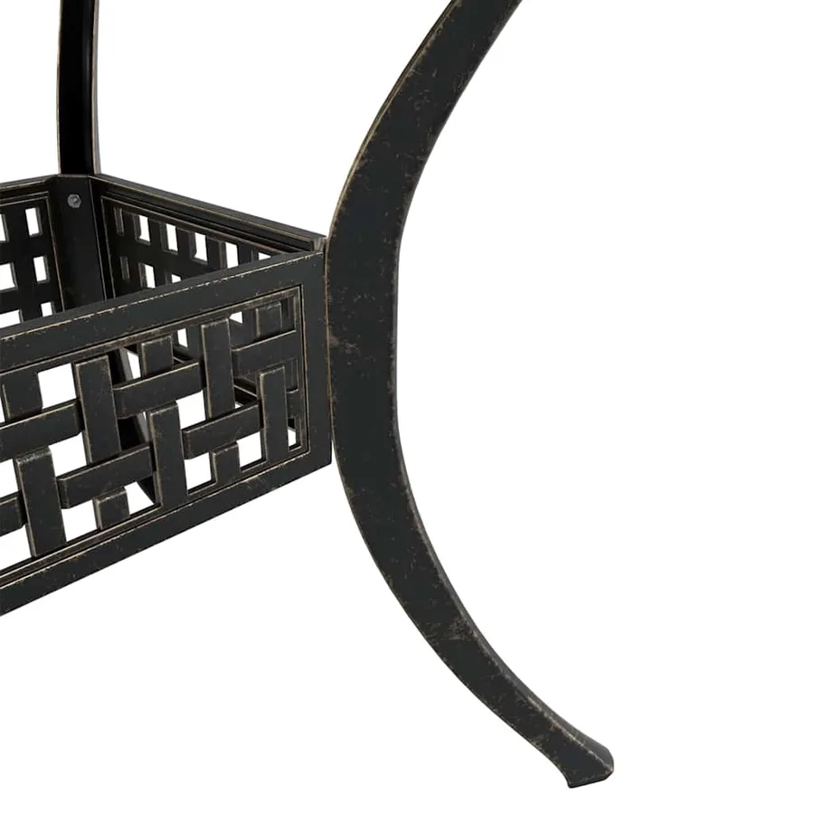 Ensemble manger de jardin 5 pcs bronze aluminium coulé - 5
